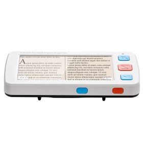 Portable Digital Magnifier, 5-inch HD Electronic Video Magnifier for Low Version, 4X - 32X Zoom Electronic Reading Aid with 17 Color Mode, AV Out