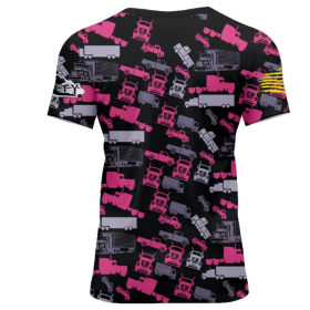 Trucker Camo Unisex Hot Pink Tee (size: 2XL)